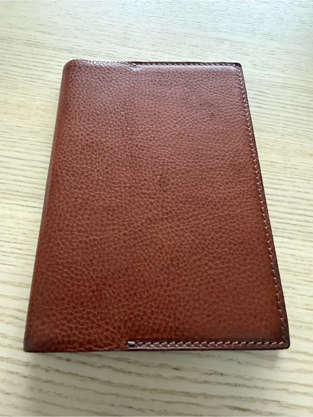 Wuzhi Studio Cognac and Olive Green Leather Cover for A6 Planners